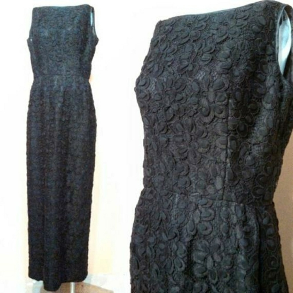 Vintage 50s Lace marilyn Monroe sheath column dress Hollywood glam vixen pinup